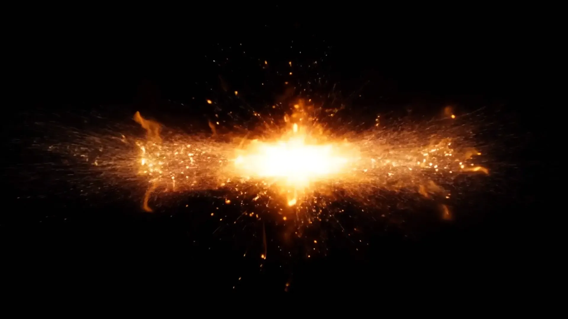 Fiery Cosmic Explosion Simulation Overlay for Space-Themed Video Projects